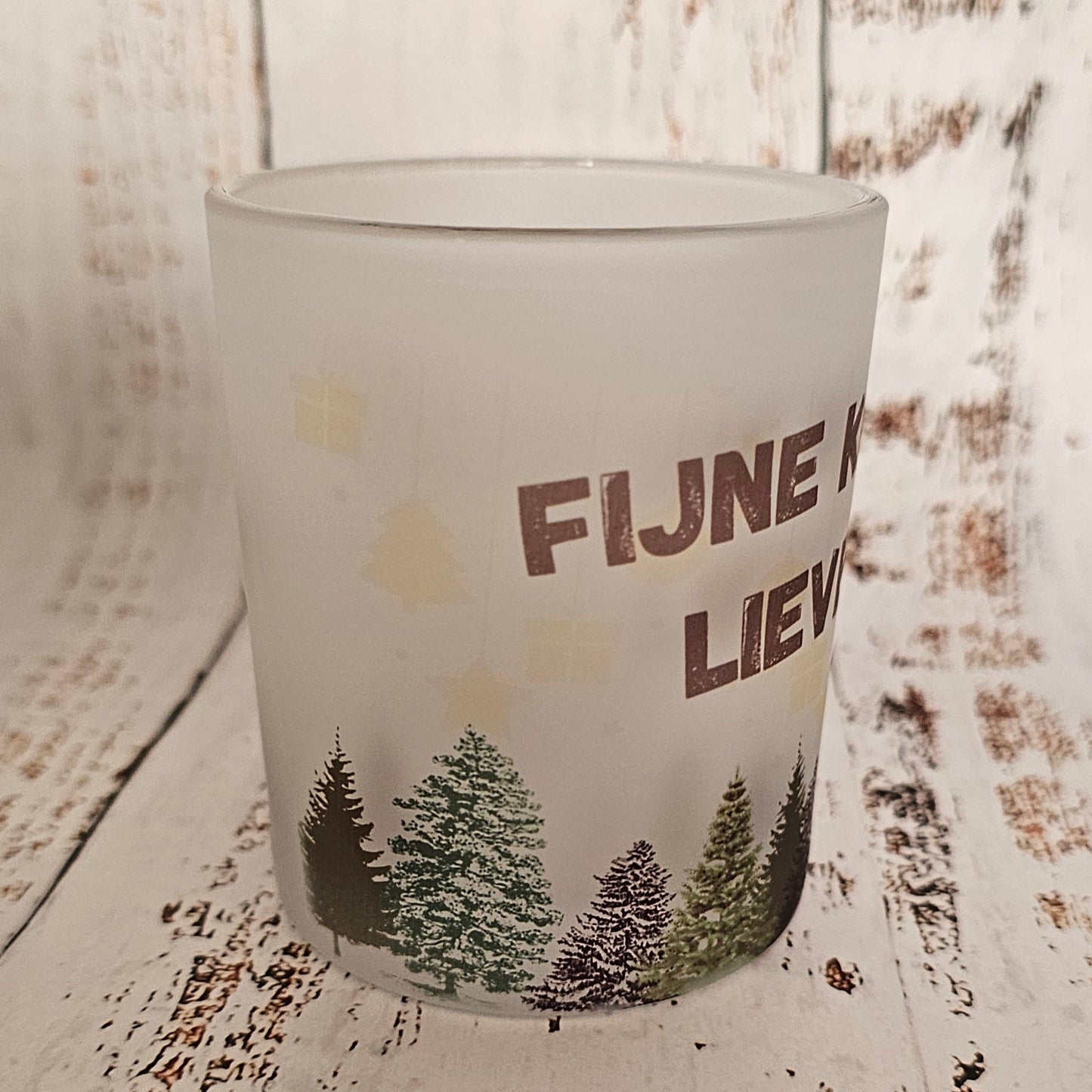 Kerst waxinelicht houder - lieve vriendin