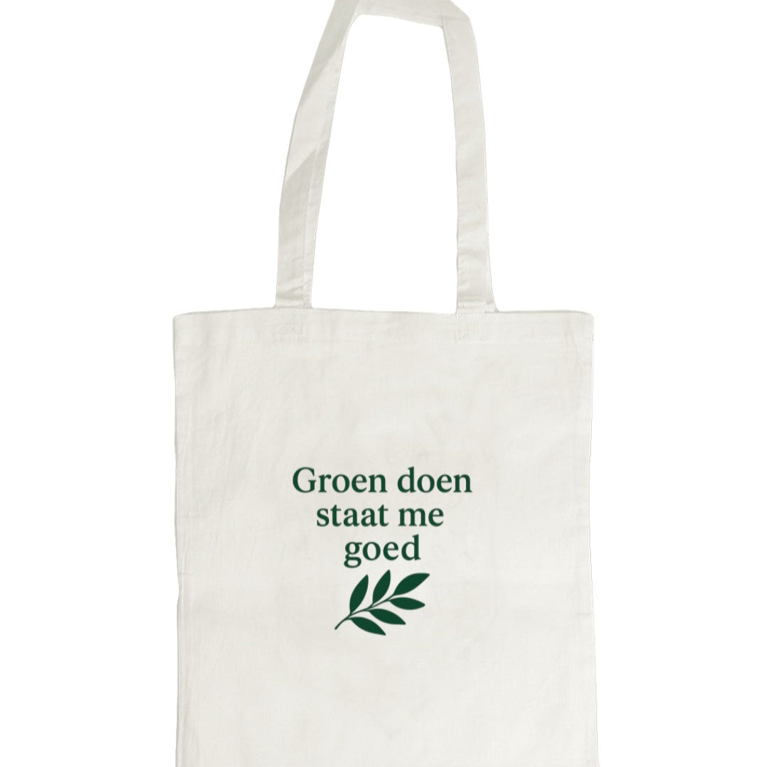 Canvas tas – "groen doen staat me goed