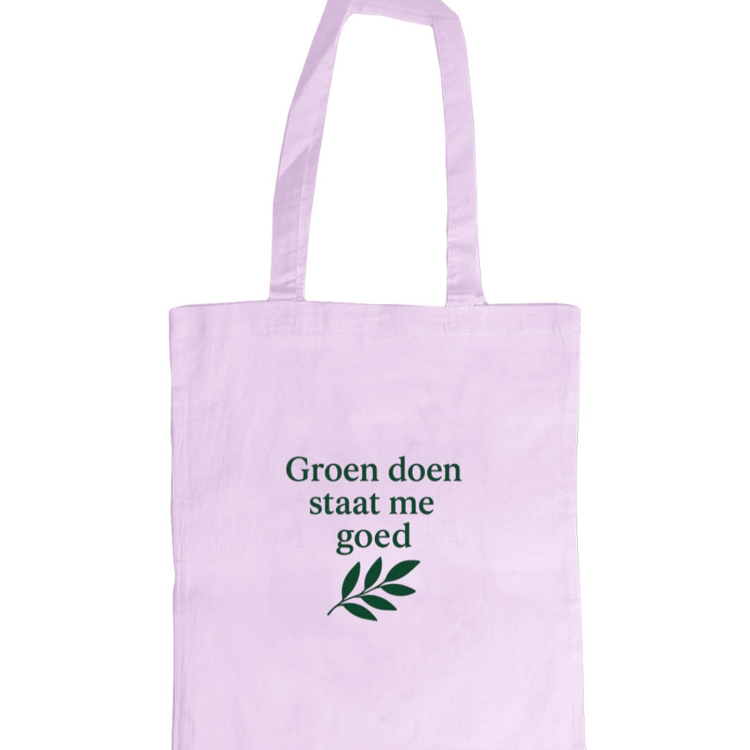 Canvas tas – "groen doen staat me goed