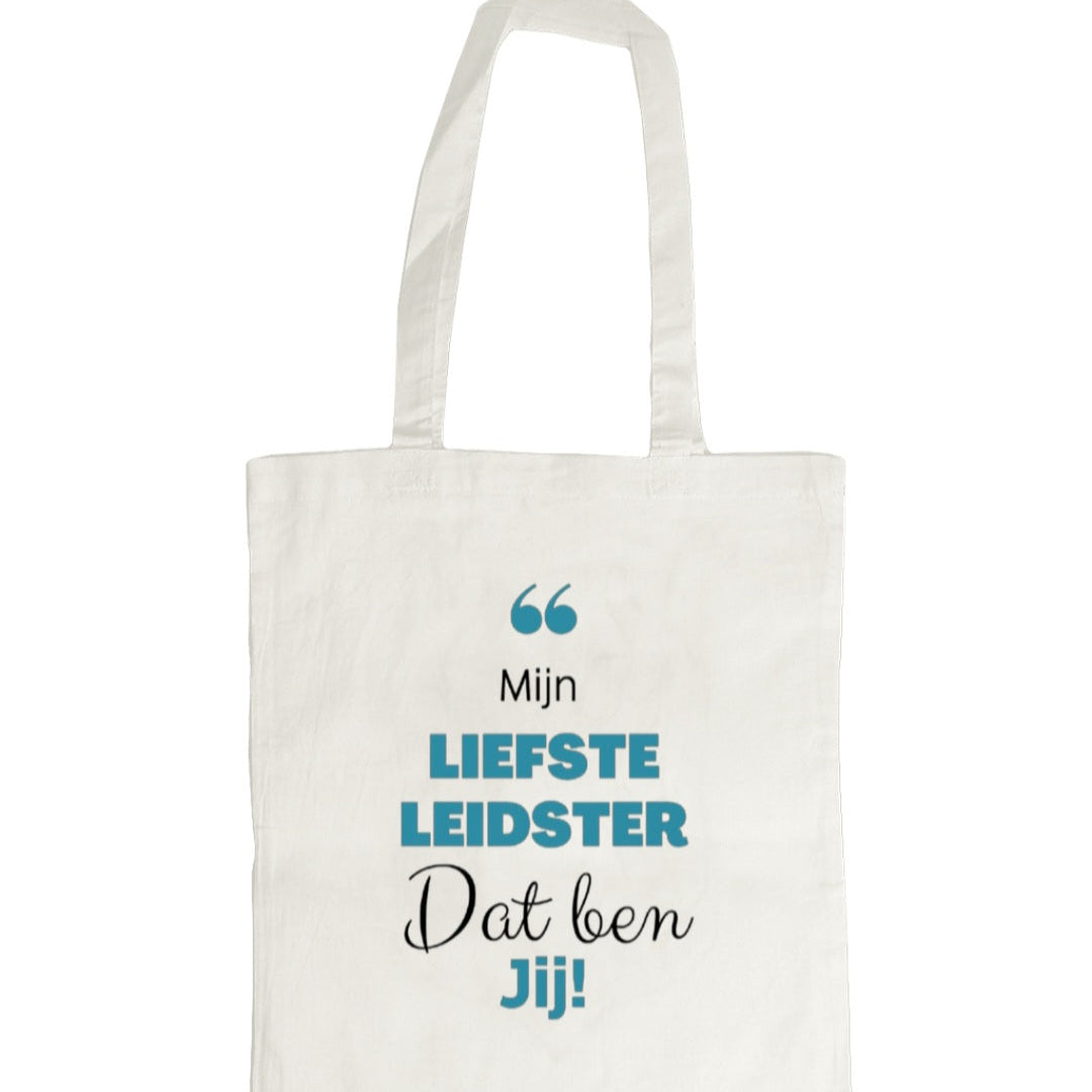 Canvas tas – "mijn liefste leidster"