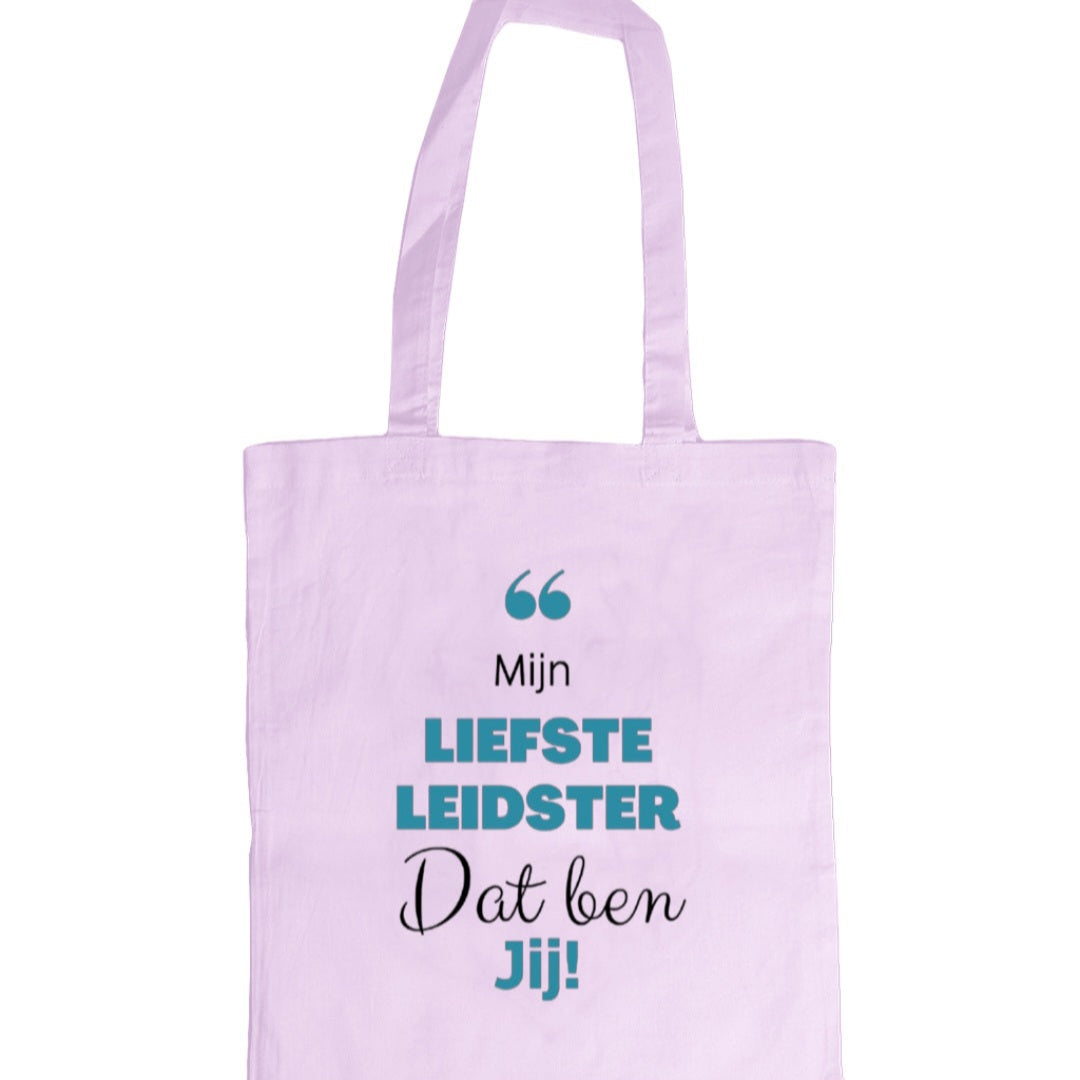 Canvas tas – "mijn liefste leidster"