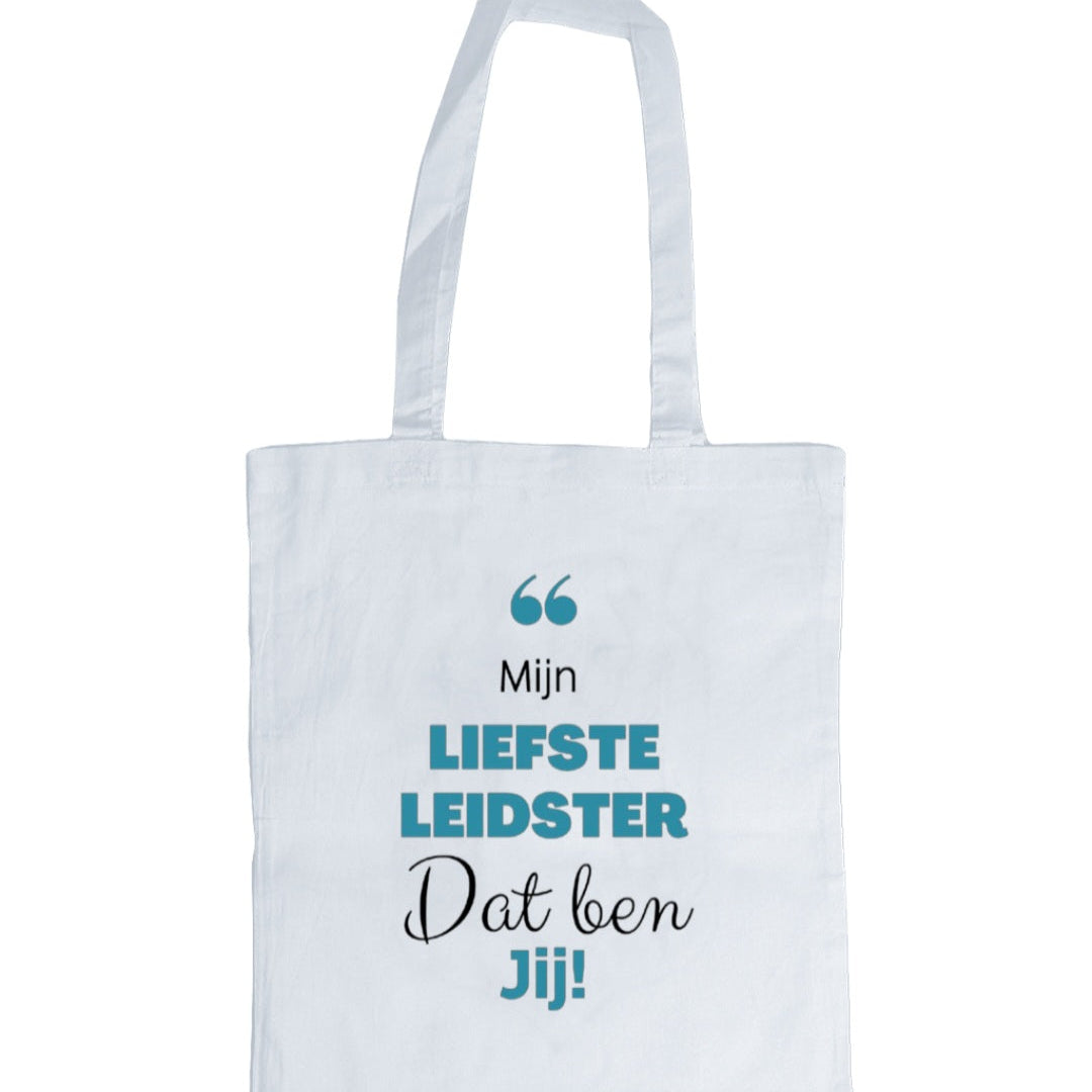 Canvas tas – "mijn liefste leidster"