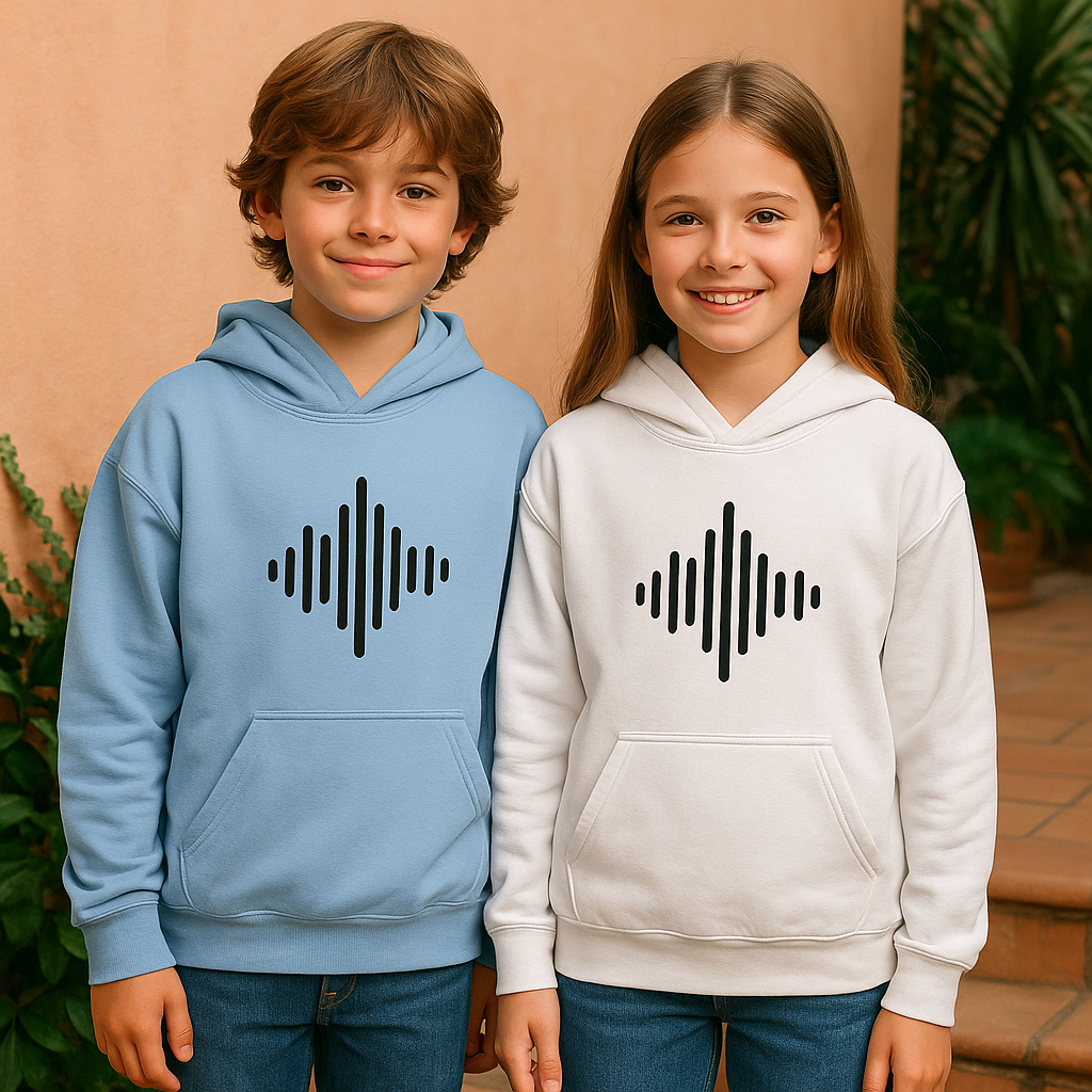 Kinder hoodie π§ Soundwave β Stoer & Comfortabel