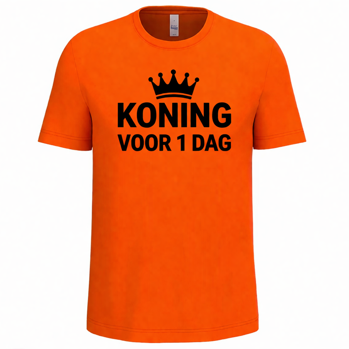 Heren Koningsdag T-shirt – Koning voor 1 dag – Oranje Shirt met Kroon