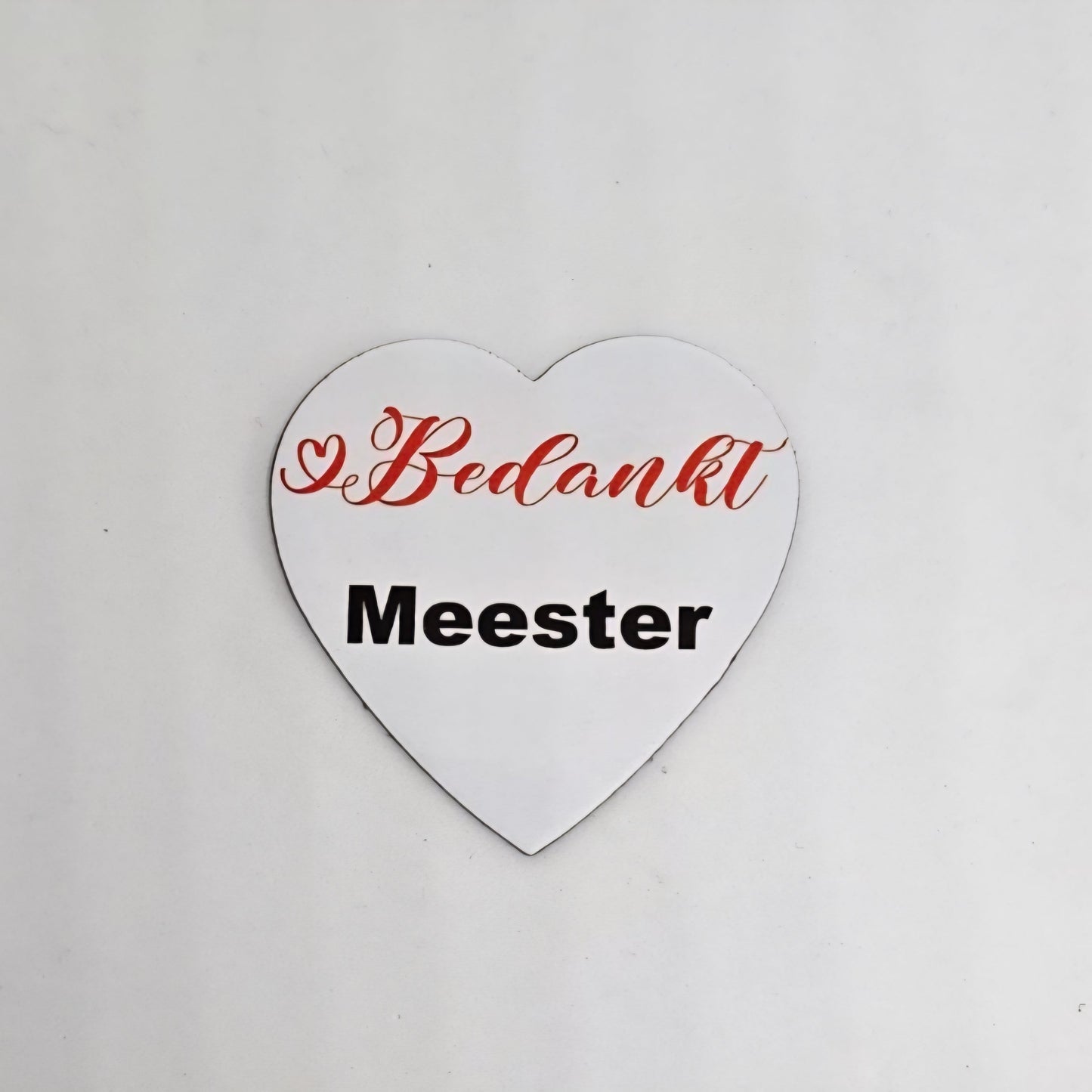 Magneet hart vorm - Bedankt meester