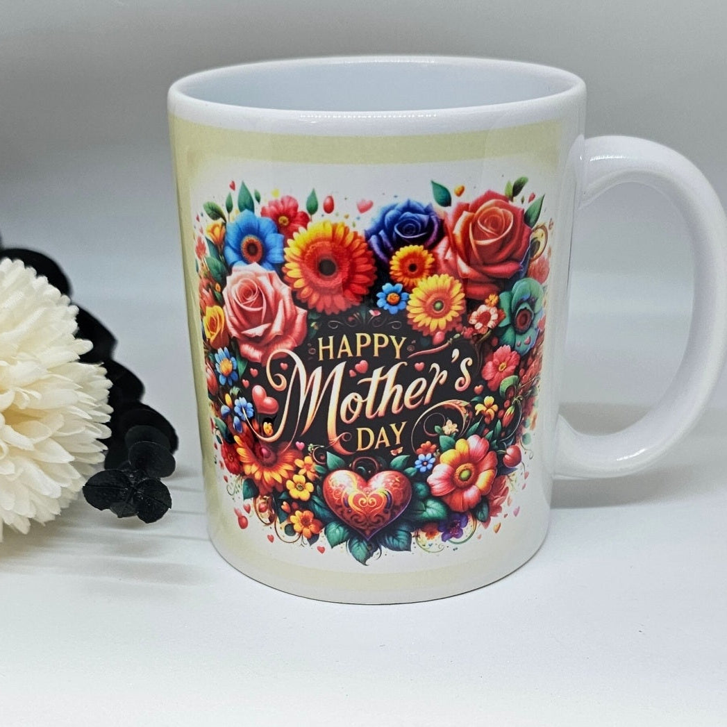 Mok - Moederdag - bloemen - happy mother's day
