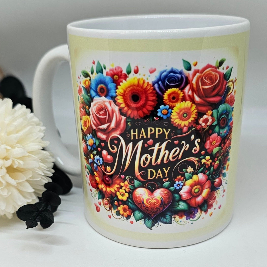 Mok - Moederdag - bloemen - happy mother's day