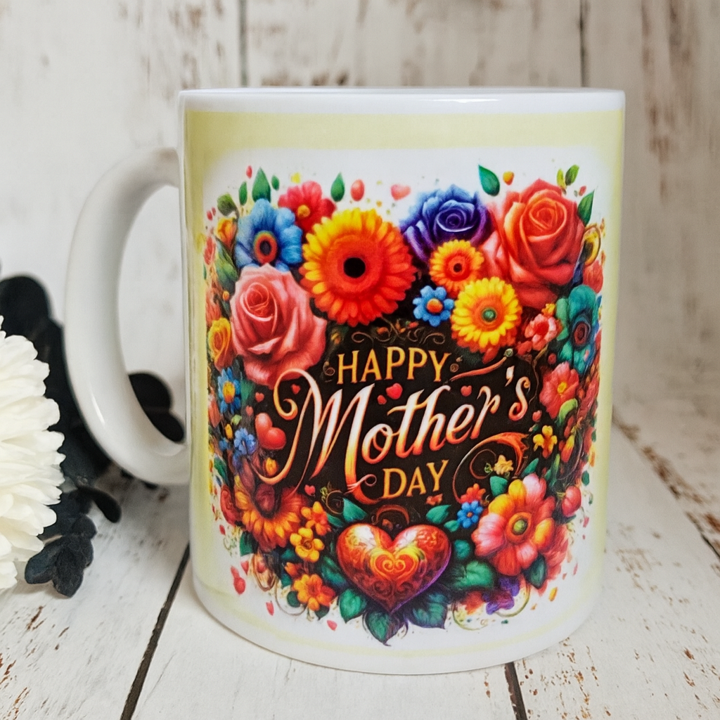 Mok - Moederdag - bloemen - happy mother's day
