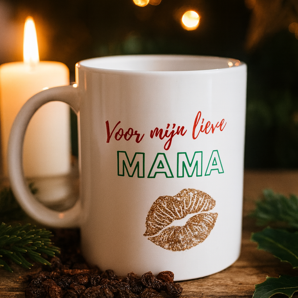 Mok - kerst - Dikke kerst kus - mama