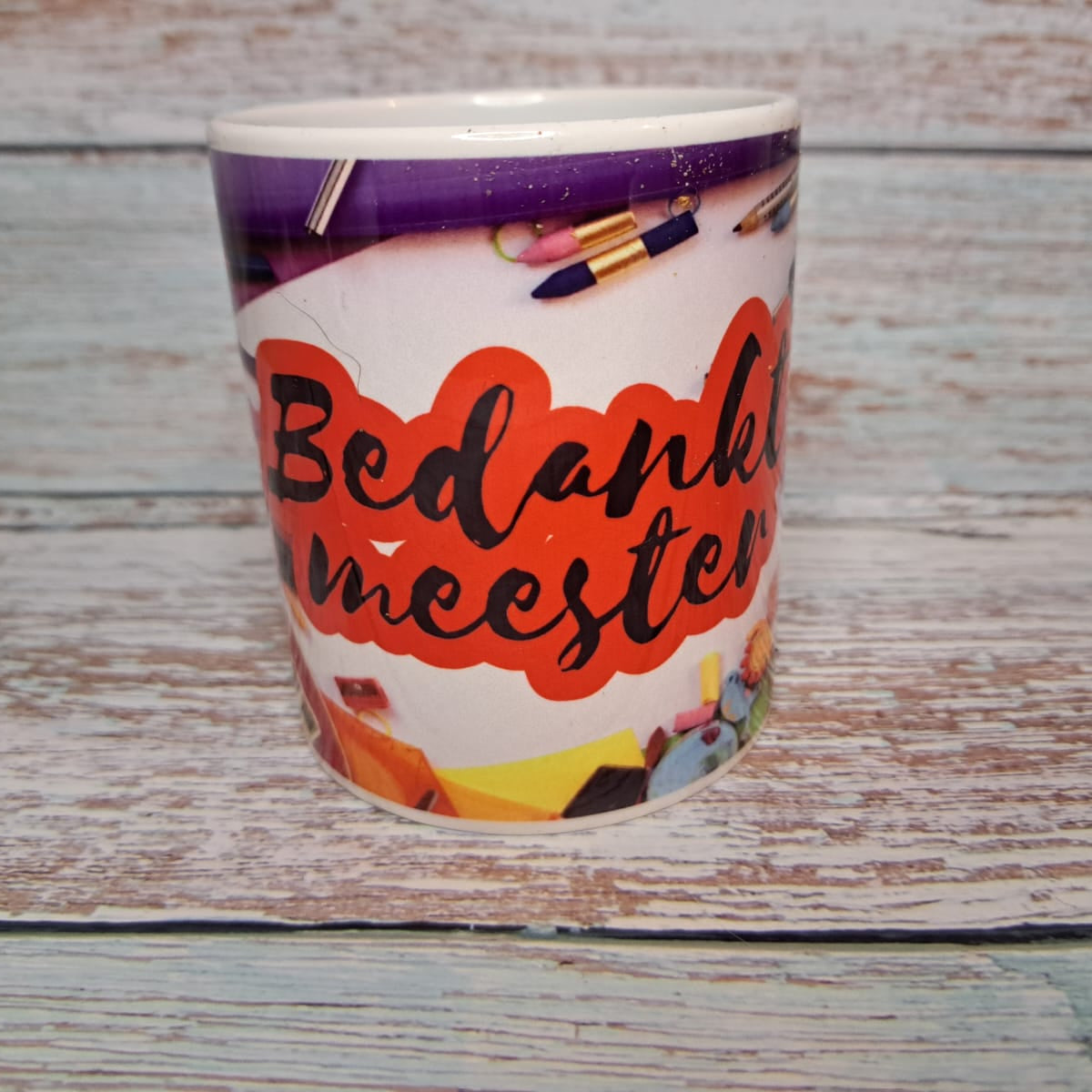 Mok - bedankt meester - meester cadeau