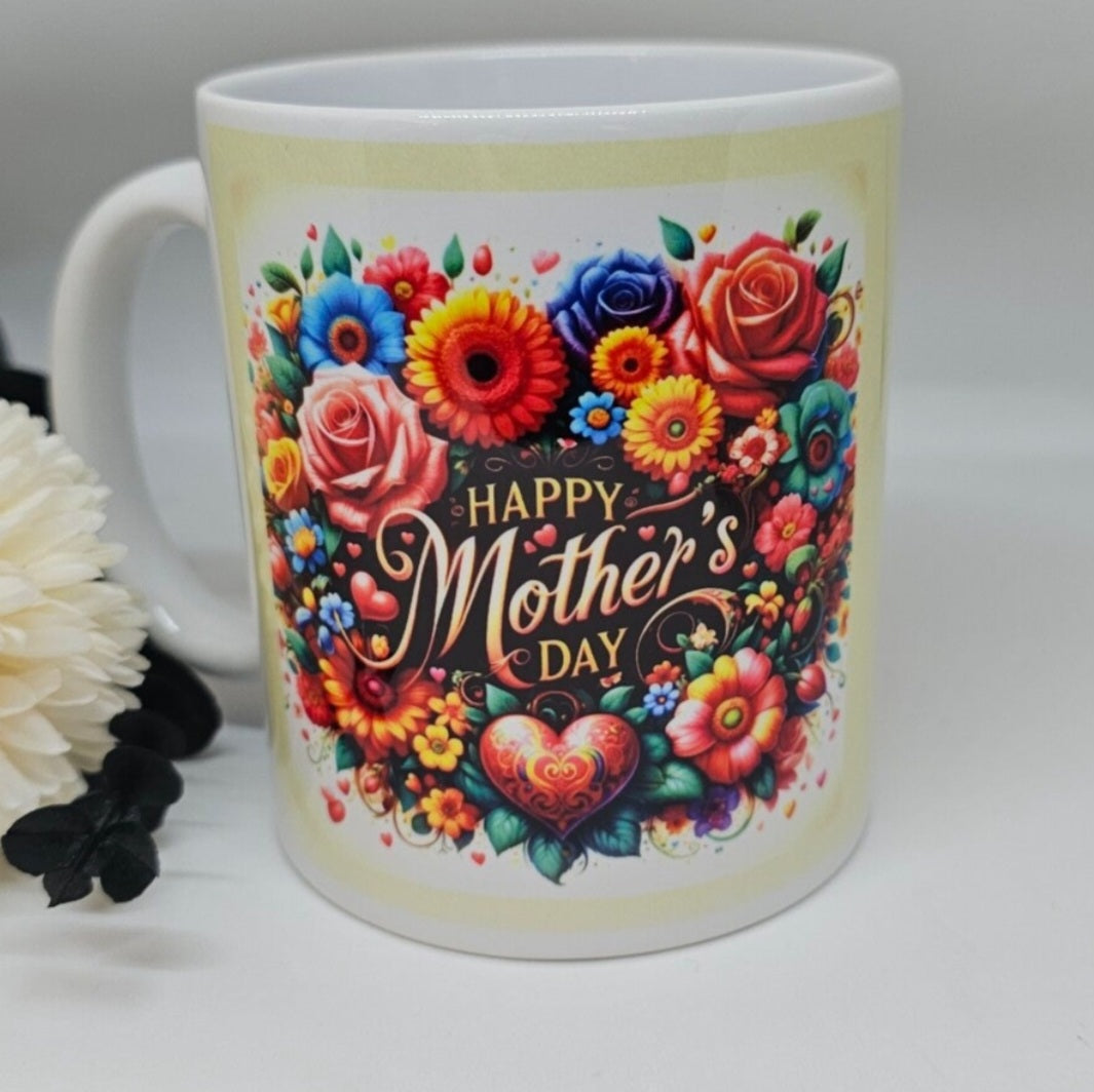 Mok - Moederdag - bloemen - happy mother's day