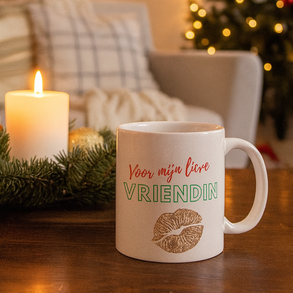 Mok - kerst - Dikke kerst kus - vriendin