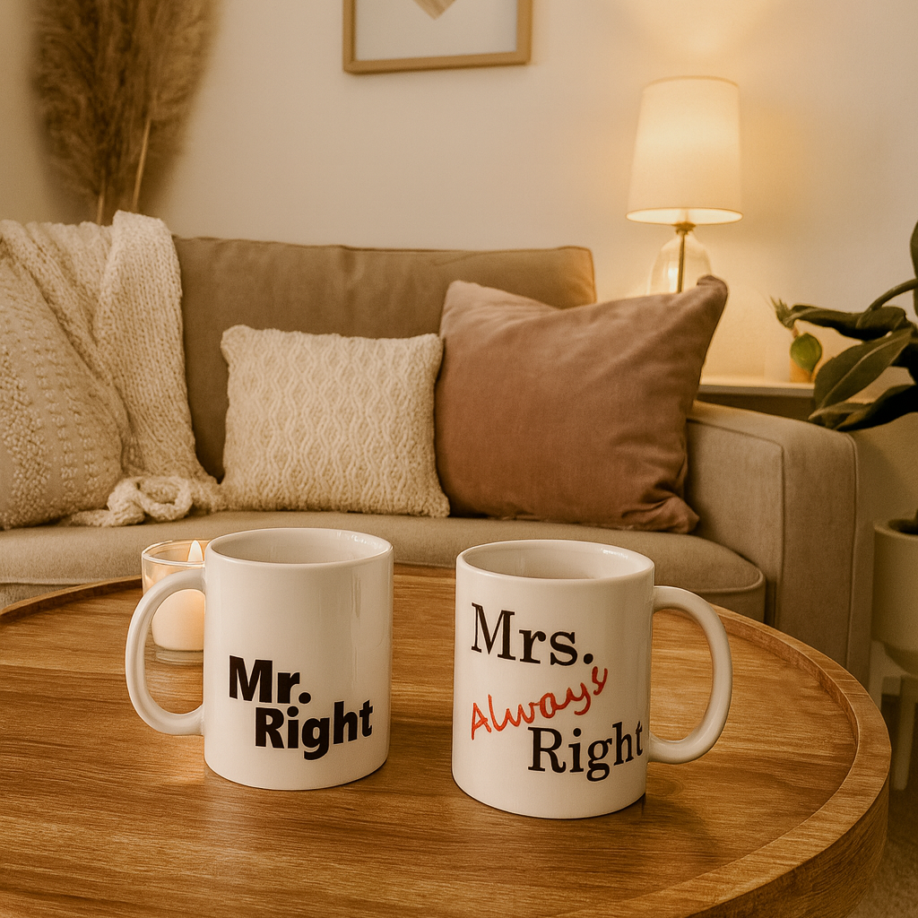 Mokken set - Mr Right en Mrs Always right