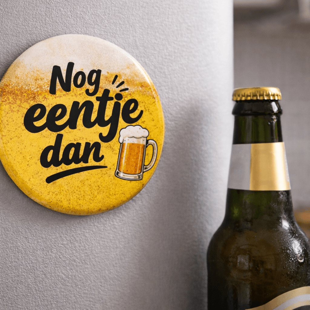 Bieropener Magneet – “Nog eentje dan” – Grappig Cadeau voor Bierliefhebbers