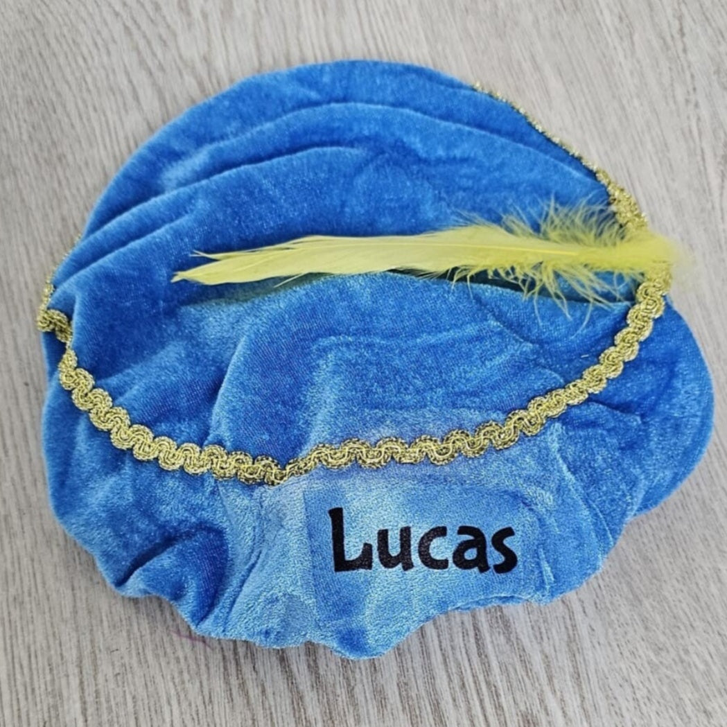 Pietenmuts met naam - blauw - jongen - pieten muts - sinterklaas
