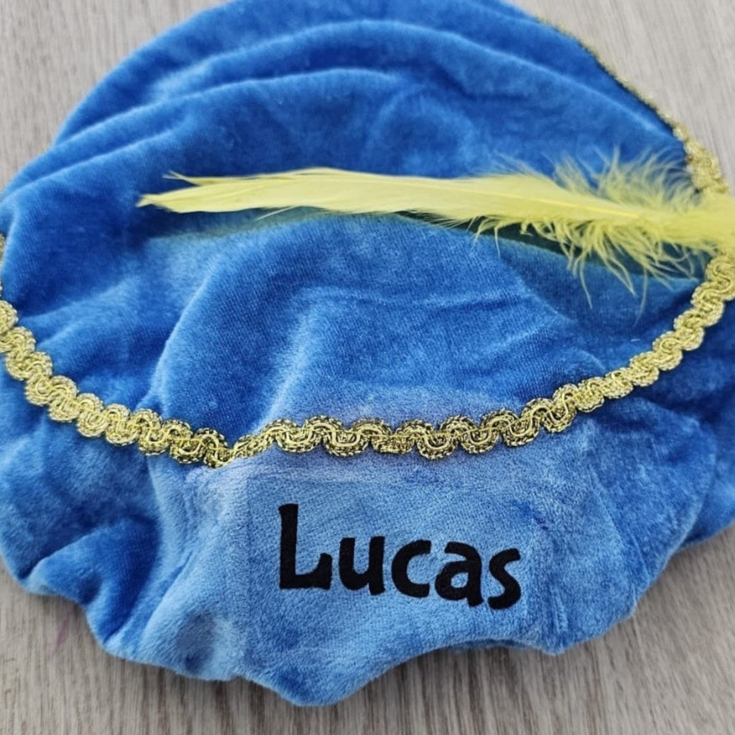 Pietenmuts met naam - blauw - jongen - pieten muts - sinterklaas