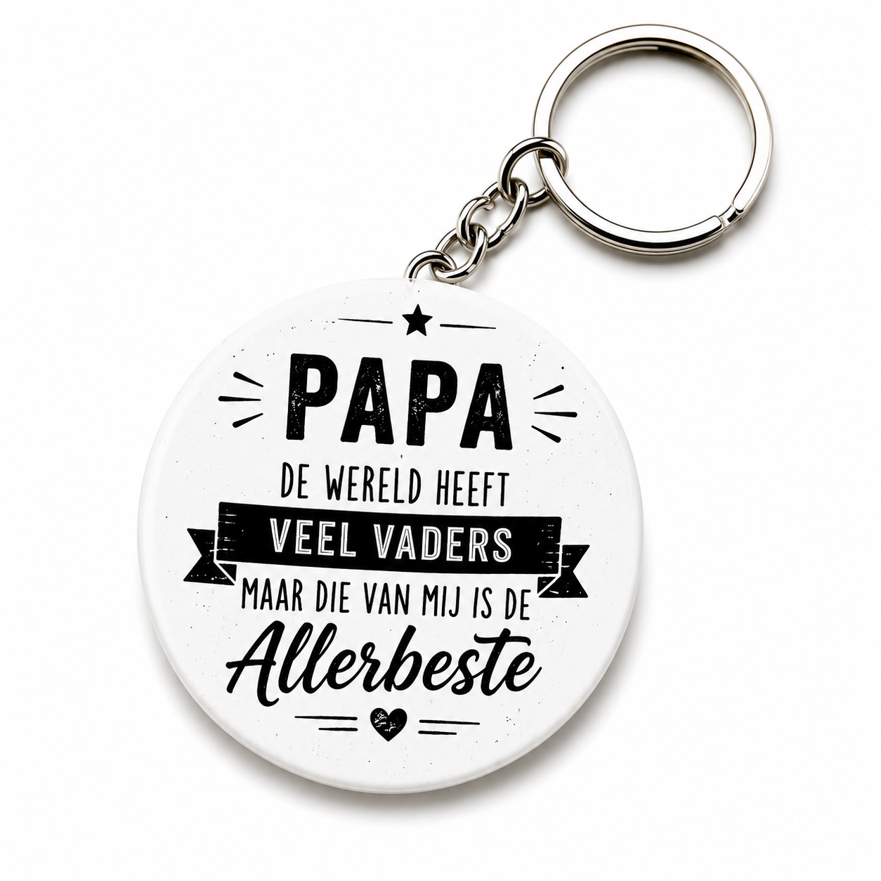 vaderdag cadeaus sleutelhanger met tekst voor de allerbeste papa van de wereld