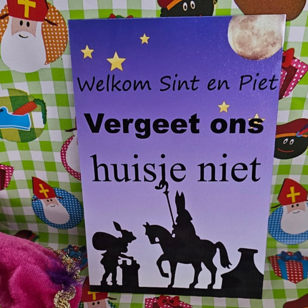 Sinterklaas - raambord - welkom Sint en Piet