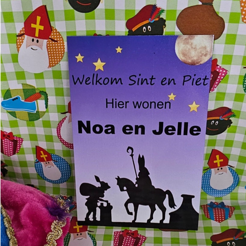 Sinterklaas - raambord - welkom Sint en Piet - met eigen naam