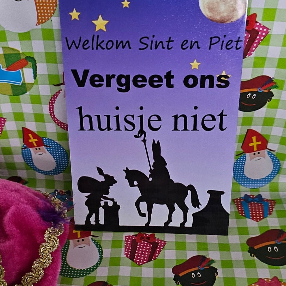 Sinterklaas - raambord - welkom Sint en Piet