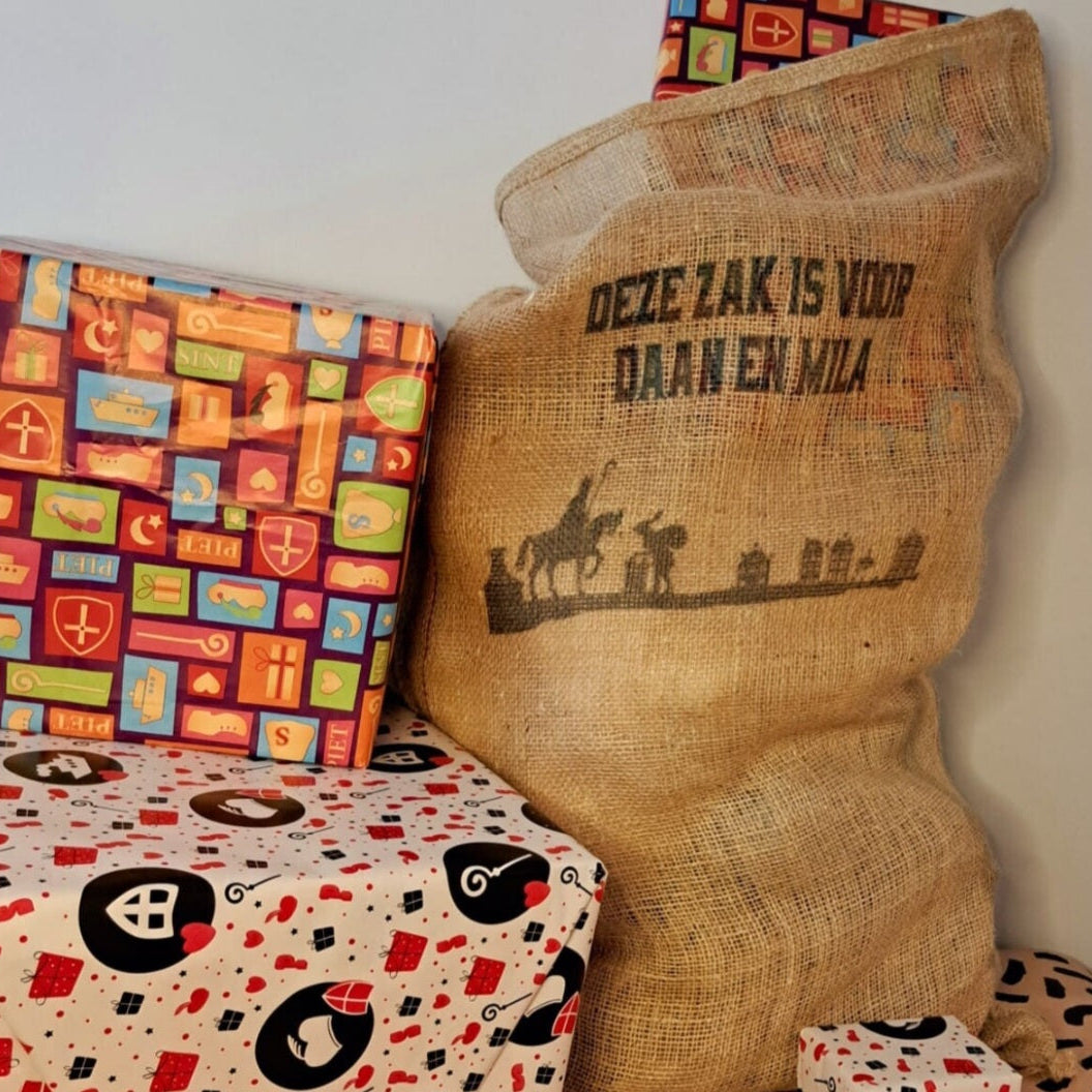 Zak van Sinterklaas met naam/ namen - sinterklaaszak