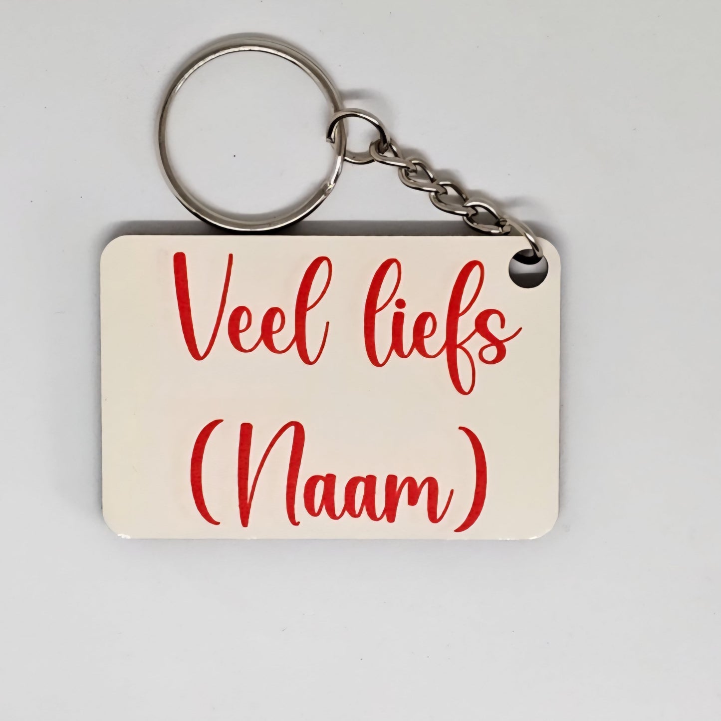 Sleutelhanger - Bedankt meester - met eigen naam