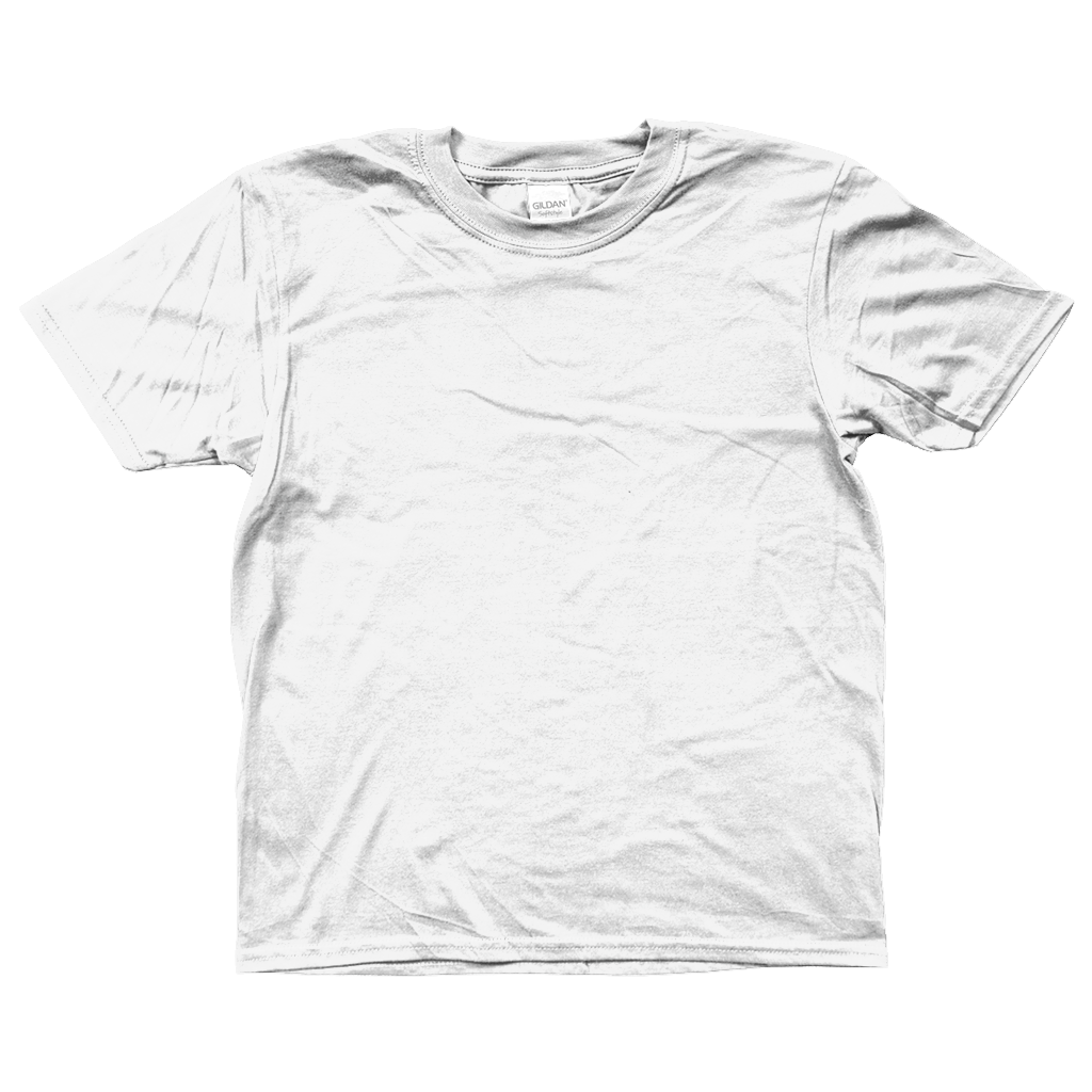 Kinder t-shirt - in kleur- met eigen opdruk. Opdruk op de borst van het t-shirt