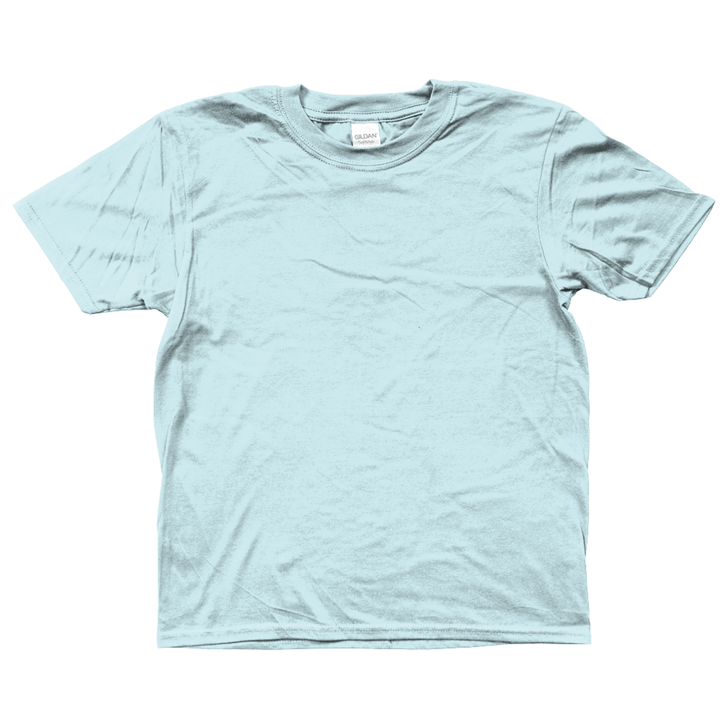 Kinder t-shirt - in kleur- met eigen opdruk. Opdruk op de borst van het t-shirt