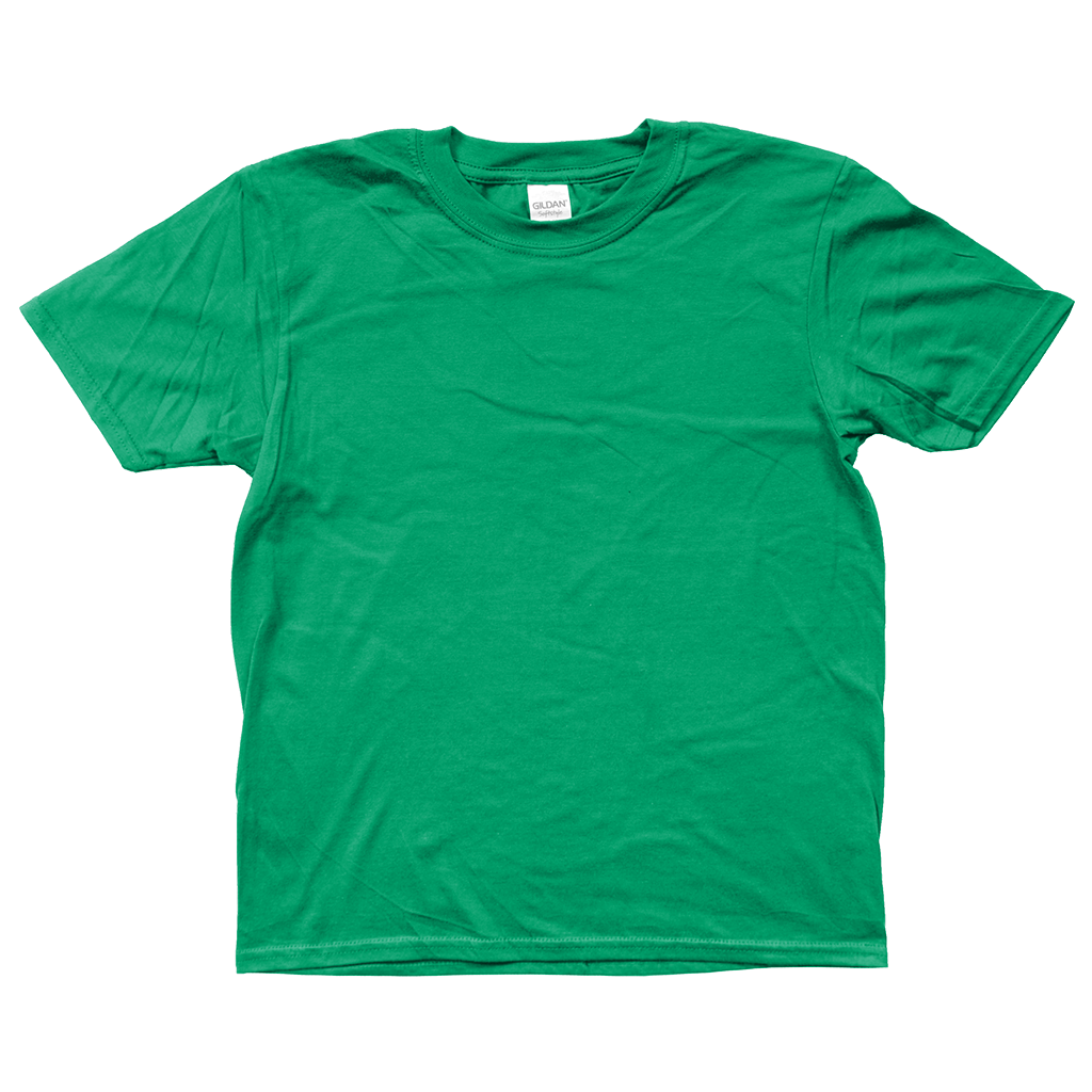 Kinder t-shirt - in kleur- met eigen opdruk. Opdruk op de borst van het t-shirt