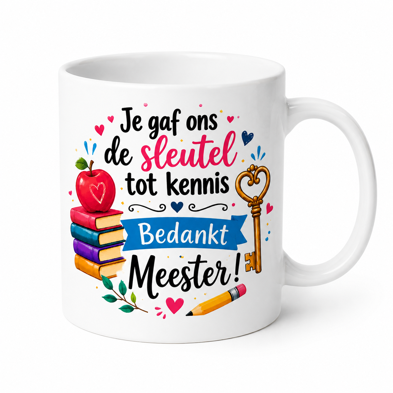 Mok Bedankt Meester Je gaf ons de sleutel tot kennis - cadeau