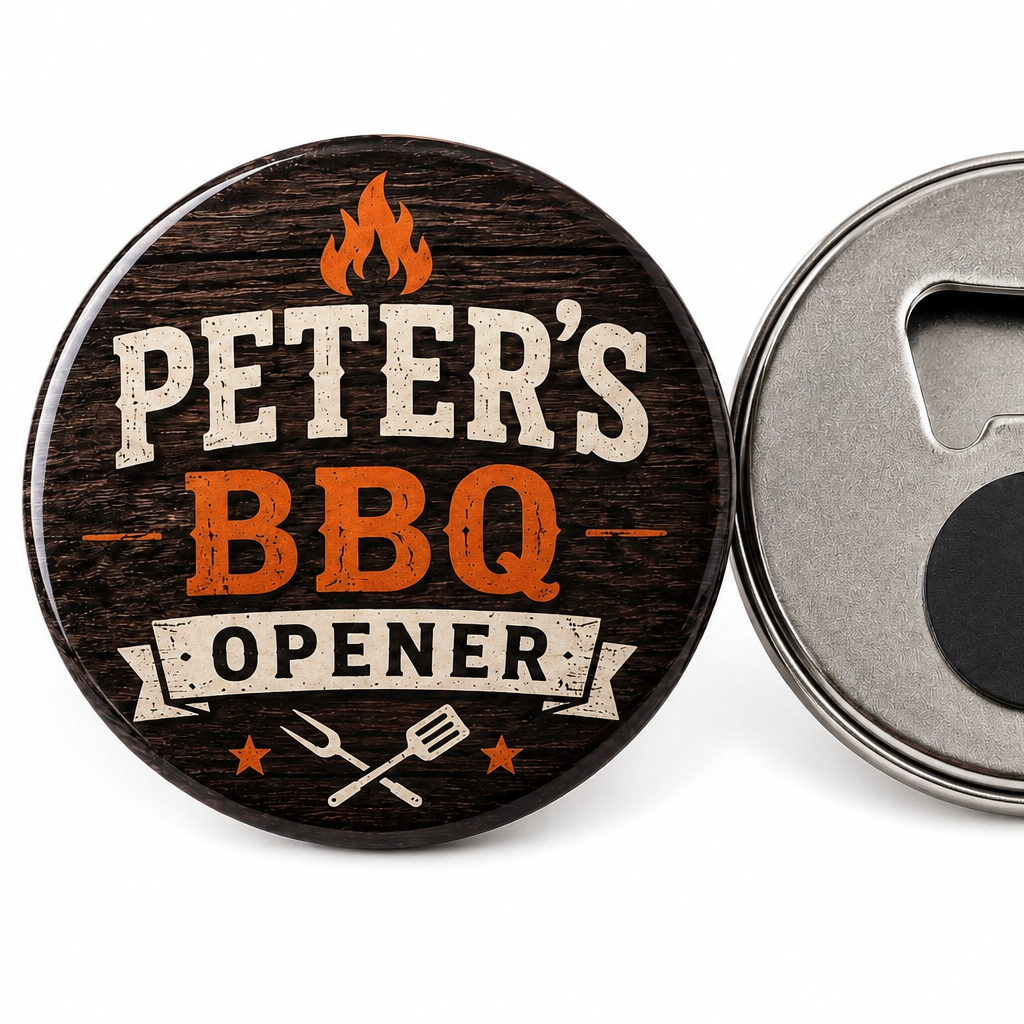 Gepersonaliseerde BBQ Bieropener met Magneet 