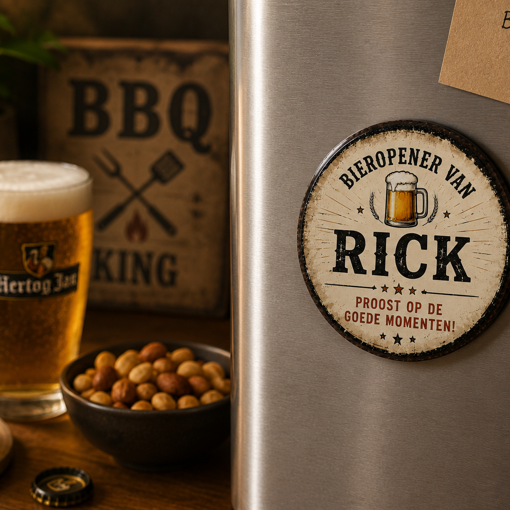 Gepersonaliseerde Magnetische Bieropener met Naam
