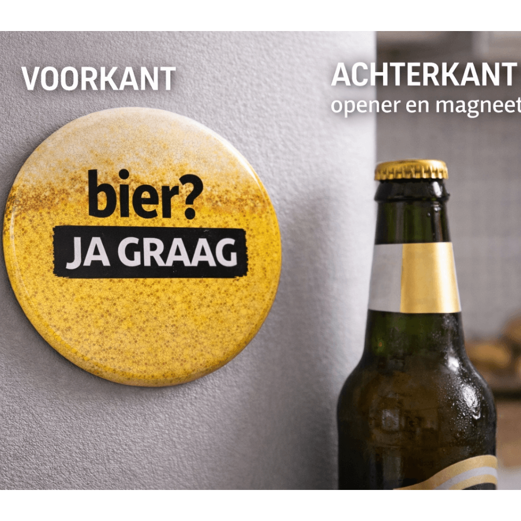 Bier? Ja Graag – Bieropener & Koelkastmagneet