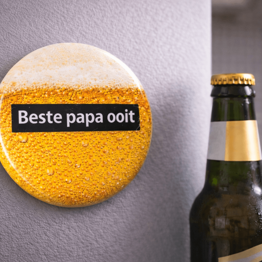 Bieropener met Magneet – “Beste Papa Ooit” – Koelkastmagneet Flesopener – Origineel Cadeau voor Vader