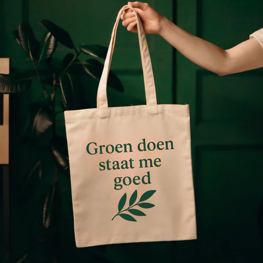Canvas tas – "groen doen staat me goed
