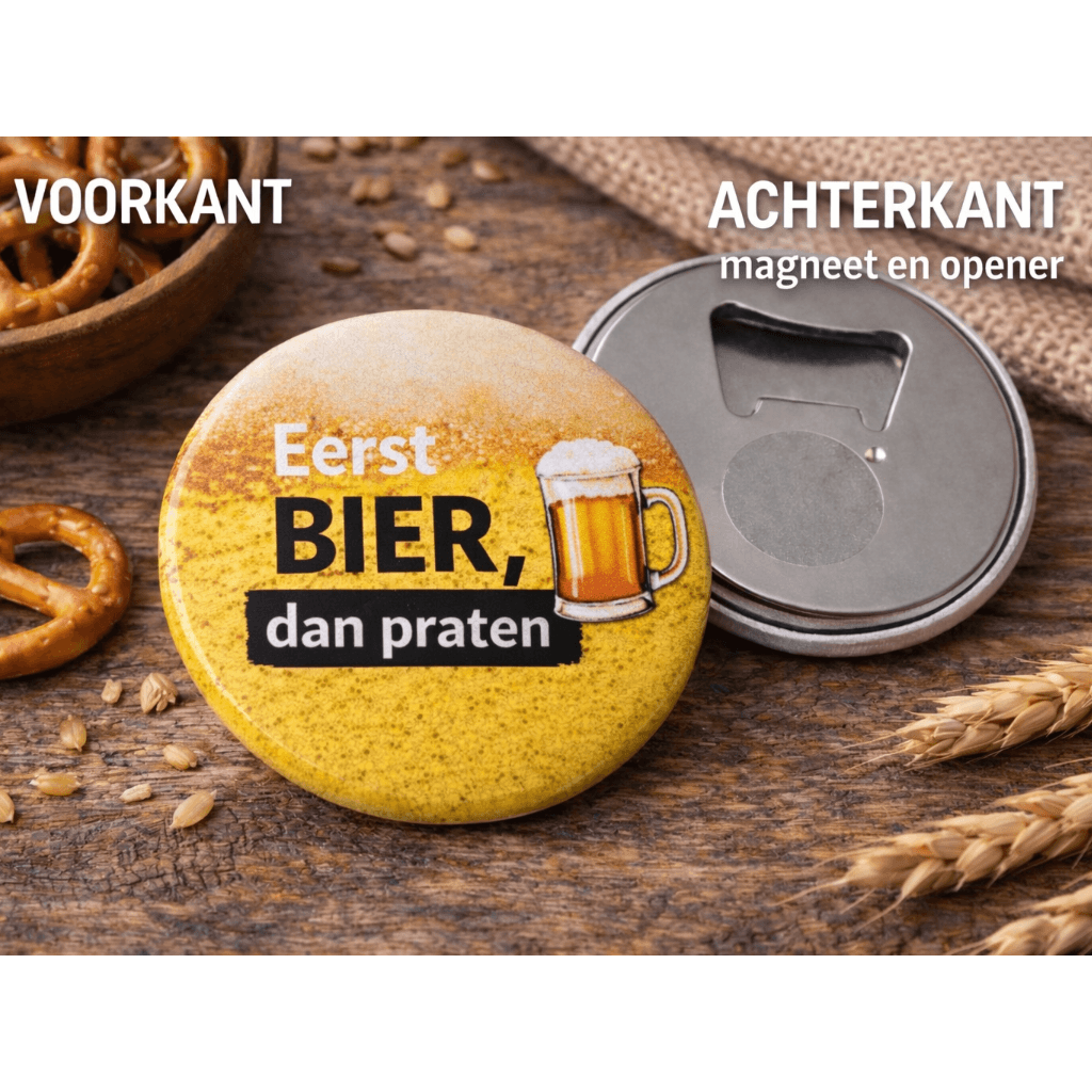 Bieropener Magneet – “Eerst Bier, Dan Praten” – Grappig Cadeau