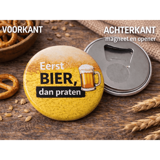 Bieropener Magneet – “Eerst Bier, Dan Praten” – Grappig Cadeau