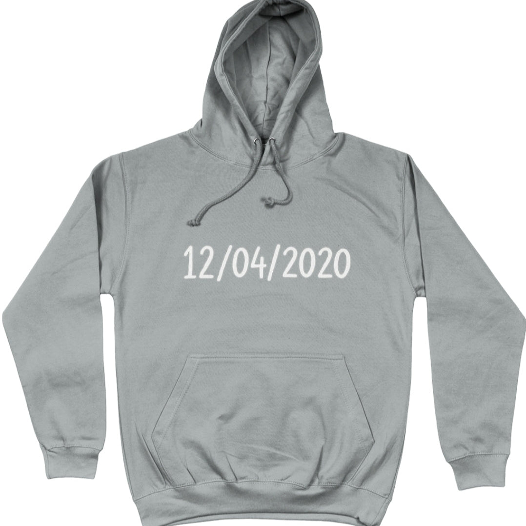 Gepersonaliseerde datum hoodie - unisex
