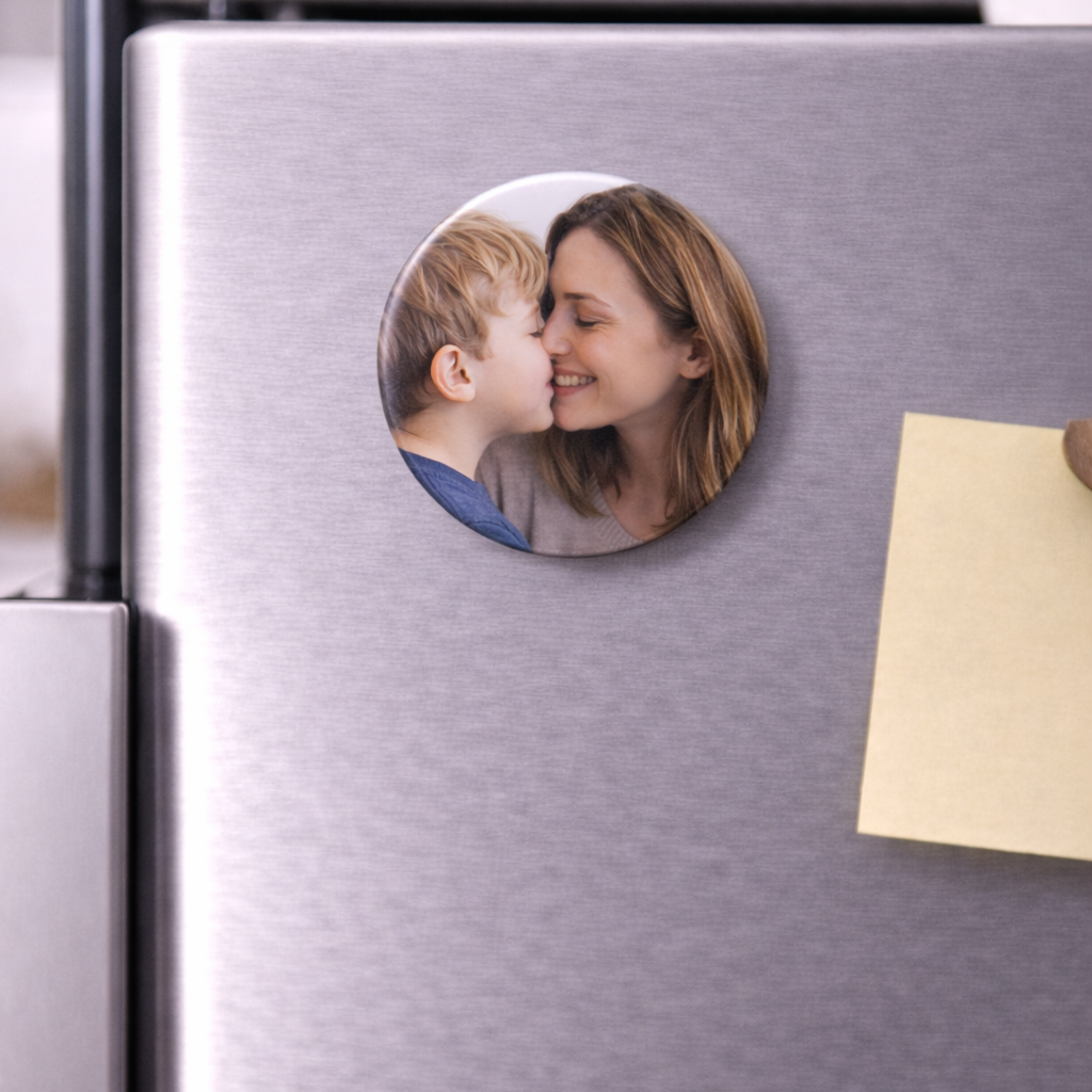 Foto koelkastmagneet 58mm – Gepersonaliseerd met eigen foto | Uniek cadeau