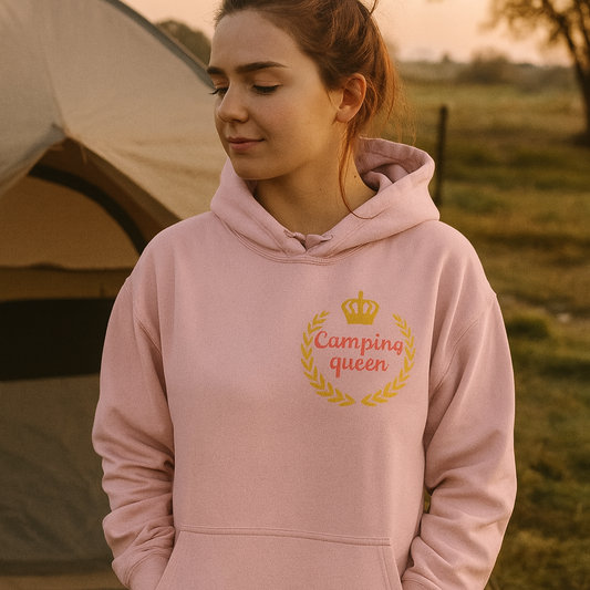 Camping Queen Hoodie - in meerdere maten en kleuren verkrijgbaar