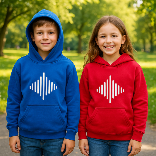 🎵 Kinder Hoodie met Soundwave – Stoer & Uniek (3-13 jaar)