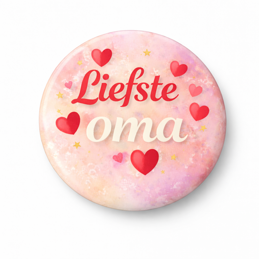 Koelkastmagneet Liefste Oma – 58 mm – Cadeau voor oma – Lief cadeau grootmoeder – Magneet met tekst