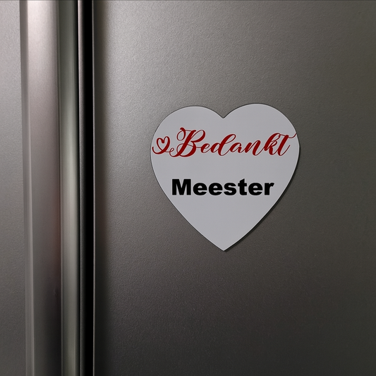 Magneet hart vorm - Bedankt meester