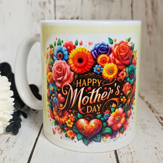 Mok - Moederdag - bloemen - happy mother's day