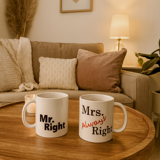 Mokken set - Mr Right en Mrs Always right