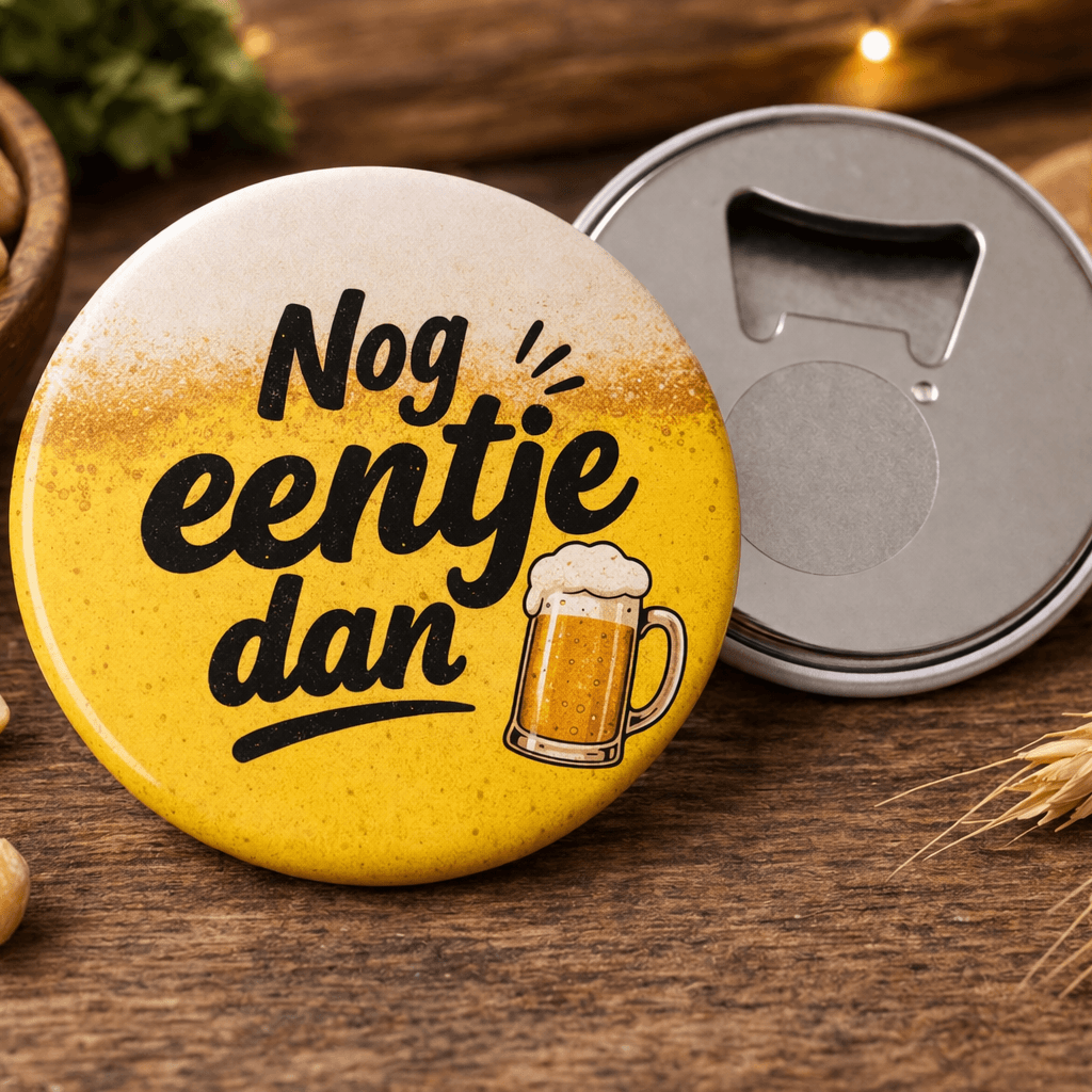Bieropener Magneet – “Nog eentje dan” – Grappig Cadeau voor Bierliefhebbers
