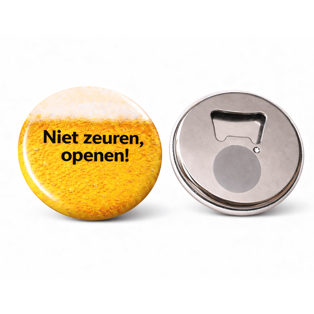 Bieropener met Magneet – “Niet zeuren, openen!” – Grappige Flesopener – Cadeau voor Mannen / Vader – Koelkastmagneet