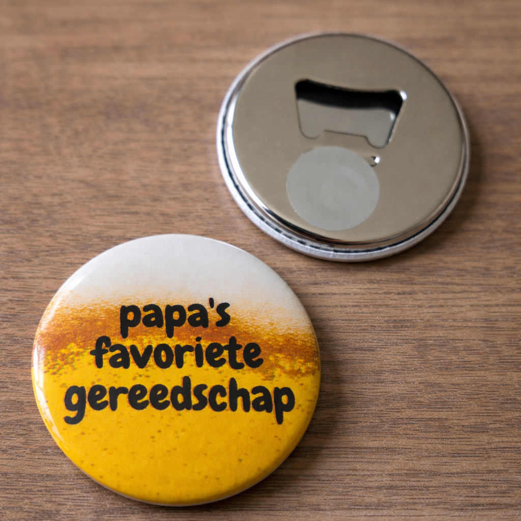 Bieropener Magneet – Papa’s Favoriete Gereedschap