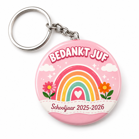 Bedankt juf sleutelhanger 