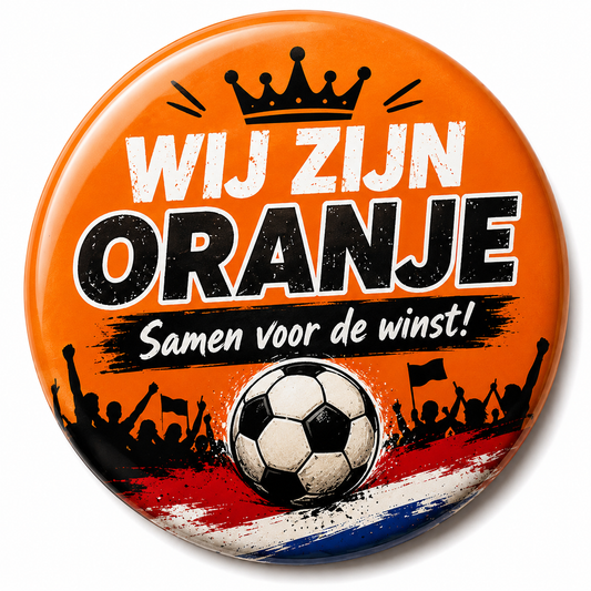 WK Oranje Button 58 mm Nederland supporters button